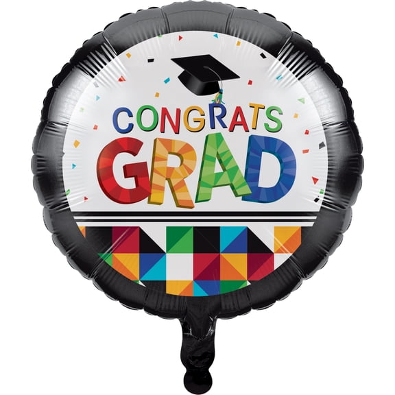 Fractal Fun Graduation Mylar Balloon