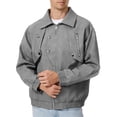 thumbnail image 4 of Zpzdpjkx Mens PU Leather Bomber Jacket Lapel Collar Multi Zipper Pockets Soft Texture Daily Street Fashion Casual Lightweight City Skate Vacation Jackets for Men, 4 of 6