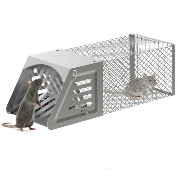 Eurhowing Easy Set Small Animal Trap, 1-Door Humane Live Cage for Squirrels Rabbits Rodents, Safe Gardening Pest Control