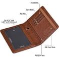 thumbnail image 4 of Passport and Vaccine Card Holder Combo,Cover Case with CDC Vaccination Card Slot, Leather Travel Documents Organizer Protector, with RFID Blocking, for Women and Men, 4 of 8