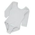 thumbnail image 2 of Marilyn Taylor Girls’ 3/4 Sleeve Dancewear Leotard Color: white Size: 4 - 5, 2 of 3