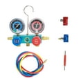 thumbnail image 6 of AQSQ R1234YF Dual Gauges Refrigerant Meter with 3 Color Hoses 2 Couplers Air Conditioning Aluminum Manifold Gauge Set, 6 of 6