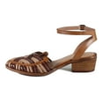 thumbnail image 3 of Diba True Women's Shootin Star Leather Huarache Heeled Sandal (Brown/Tan/Beige, 7.5/38.5EU), 3 of 5