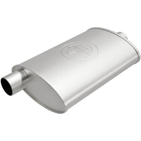 MagnaFlow 1001779 13 in. Oval Exhaust Muffler - 2 in. Offset ID x 2 in. Center OD