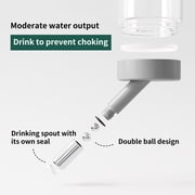 Marchul Hamster Water Bottle for Glass Tank, No Drip Guinea Pig Water Bottle with Stand/Holder Adjustable, Leak-Proof Small Animal Water Bottles for Hamsters (4oz, White)