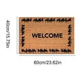 thumbnail image 3 of Uklsqma Western Welcome Coir Look Doormat with Rubber Non-Slip Back, Brown Polyester Entry Mat for Front Door, 50 x 80 cm, 3 of 6