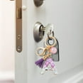 thumbnail image 2 of LYMAYTER Cute Pink Tassel Mug Accessory Initial Letter Charm Keychain - with Tassel, Heart - shaped Sequins, 2 of 6