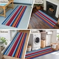 thumbnail image 5 of Mexican Style 2'x6' Runner Rugs for Hallway Kitchen Bedside Non Slip Washable, Colorful Mexico Stripes Ombre Red Blue Entryway Rug Runners with Rubber Backing, Long Carpet Runner for Laundry Room, 5 of 8
