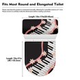 thumbnail image 7 of HELLHERO Durable for Indoor Home Adjustable Toilet Lid Covers Universal Elastic Bottom Non-Slip Piano Keyboard, 7 of 7