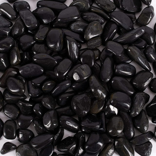 Galashield 5 lb Black Rocks Pebbles for Plants Natural Decorative ...