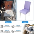 thumbnail image 4 of Dining Room Chair Covers Set of 4, Stretch Solid Color Chair Slipcovers Removable Chair Protector Cover for Hotel, Ceremony, 4 of 5