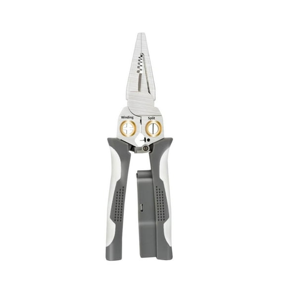 8-in-1 Multi-Function Wire Stripper Pliers - Stainless Steel Electrician Tool with Voltage Tester, Wire Cutter, Crimper & Cable Stripper - Non-Slip Grip for Safe Electrical Work
