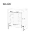 thumbnail image 4 of GDF Studio 30" Bathroom Vanity Base Only, Freestanding Cabinet with 3-Drawer and Storage Rack, White, 4 of 7