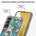 thumbnail image 3 of Allytech Floral Design Series Slim Shell Ring Holder Kickstand Shockproof Soft TPU Back Cover Cell Phone Case for Samsung Galaxy S23 FE,Green Flower, 3 of 4