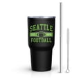 thumbnail image 2 of Rugby Is Cheaper Than Treatment - Rugby Player Tumbler with Splash Guard and Straw (30 Oz, Black), 2 of 7