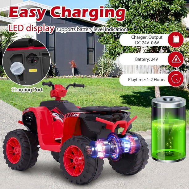 Battery charger for toddler 4 wheeler hotsell