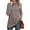 Pink & Gray, variant on Female Tunic Tops Turtle-Neck Long Sleeve Shirts Oversized Fall Sweaters Side Split High Low Hemline Coffee Color XL