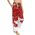 thumbnail image 2 of Daiia Red Maple Leaf Women's Sleep Pant with Pockets and Drawstring,Pajama Pants-Medium, 2 of 9