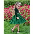 thumbnail image 4 of Lanbubble Toddler Girls Dresses Long Sleeve Velvet Tutu Dress Tulle Birthday Party Princess Dress for girl 1-6T, 4 of 8