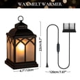 thumbnail image 3 of Sziqiqi Electric Wax Warmer with Timer: 2/4/8H Auto Shut-Off Adjustable Bulb Brightness Black Lantern Style for Scented Wax Melts Rust-Resistant Iron Decor for Home, 3 of 10