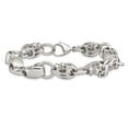 thumbnail image 1 of Mens Skull Bracelet in Stainless Steel 8.75 Inch, 1 of 4