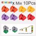 thumbnail image 1 of 5/10PCS Wooden Train Track Accessories Plastic Building Blocks Adapters Wooden Track Connectors fit for Brand Wood Tracks Toys 10pcs Mix, 1 of 6