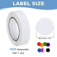 thumbnail image 2 of Etiquetas de puntos de colores Uxcell, etiquetas de codificación de color, etiquetas circulares en blanco, adhesivas, etiquetas de precio redondas blancas de 1/2", 2 of 7