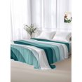 thumbnail image 6 of Turquoise Ombre Flat Sheets Only Twin XL Size, Soft Breathable Bed Top Sheets for Mattress, Modern Geometric Moire Abstract Art Luxury Bedding Flat Sheets for Home Hotel Bedroom Bed Protection, 6 of 9
