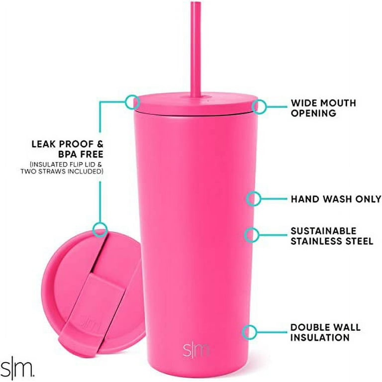 Simple Modern 20 fl oz Stainless Steel Classic Tumbler with Lid and  Straw|Raspberry Vibes