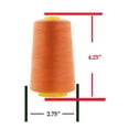 thumbnail image 5 of Mandala Crafts All Purpose Sewing Thread from Polyester for Serger Overlock Quilting Sewing Machine Pack of 4 40S/2 Orange, 5 of 6