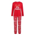 thumbnail image 3 of Nuevo conjunto de ropa familiar navideña, mamelucos para bebés, ropa de casa de manga larga con letras, pijamas a juego para la familia, 3 of 5