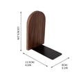 thumbnail image 2 of shyuyusa Thickened Solid Wood Bookend, Heavy Duty Desktop Bookshelf Partition Bracket, 2 of 7