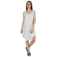 thumbnail image 5 of Inkmeso WoMen's Casual Loose Fit Sundress Sleeveless Henley Beach Dress w/ Patch Pocket, 5 of 7
