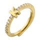 thumbnail image 4 of Anillo de letras con microincrustaciones de joyería, anillo de circonita con 26 letras en inglés, apertura ajustable, accesorio versátil, 4 of 5