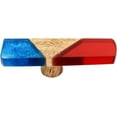 thumbnail image 2 of Mascot Hardware Fusion 2-7/8 In. Red & Smoky Blue Wood Cabinet Knob - Pack of 20, 2 of 5