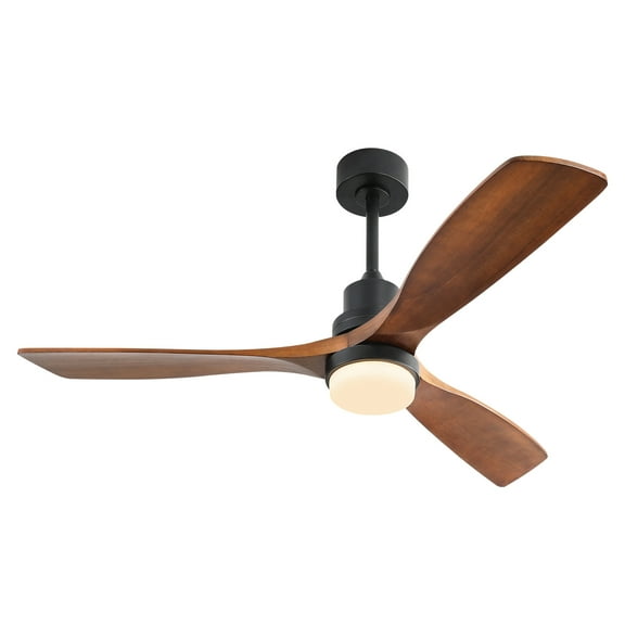 SYNGAR Ceiling Fan with Remote for Bedroom, Indoor Ceiling Fan with Reversible Motor for Summer and Winter, Brown, LJ2587