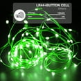 thumbnail image 4 of xianyou-Green LED Fairy Lights - 12pack, Battery Operated Mini String Lights, 7FT 20LED Silver Wire Fairy Lights Mini Firefly Starry String Lights Waterproof Twinkle Lights for Wedding Christmas Deco, 4 of 4