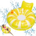 thumbnail image 1 of Inflatable Swim Chair, Air Mattress Floating Hoop,Pineapple Swim Ring Water Toy（style 1）, 1 of 5