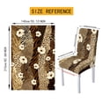 thumbnail image 4 of Xoenoiee Flower Leopard Tiger Skin Pattern Dining Table and Seat Covers Water Resistant Dining Seat Covers High Stretch Fitted Tablecloth with Dining Chairs Fits for Room Hotel Party Decor, Set of 7, 4 of 4