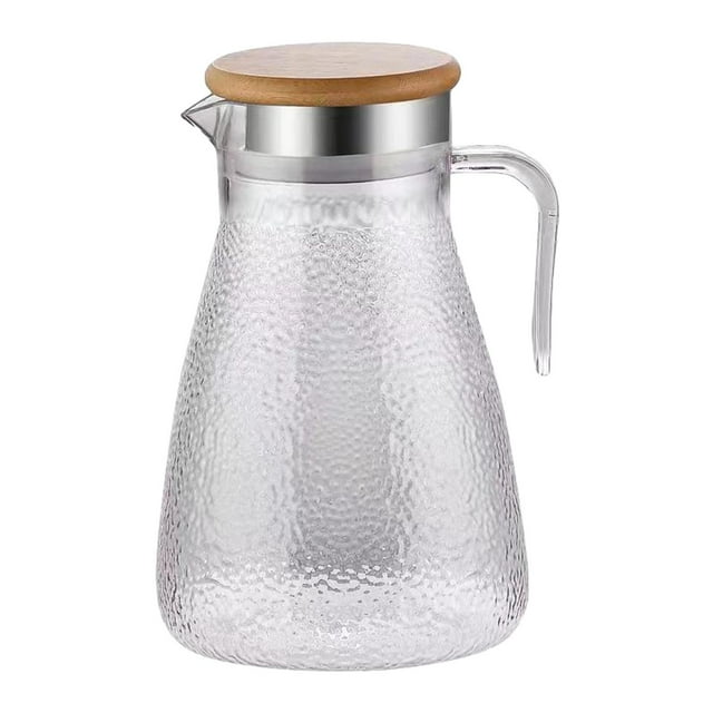 Jarra de agua PC, contenedor de 1,5 L, jarra de agua fría transparente con tapa y boquilla para el hogar, restaurantes, fiestas, bebidas frías, leche