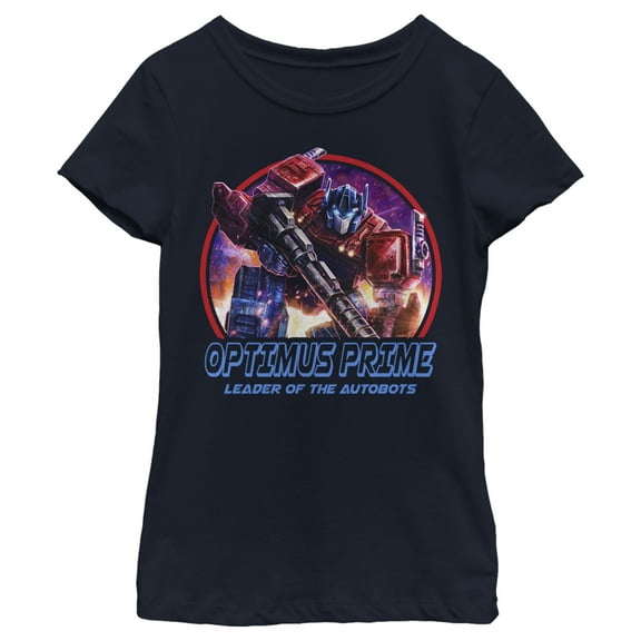 Girl's Transformers Optimus Prime Autobots Leader  Graphic Tee Navy Blue X Large