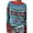 Dark Blue, variant on Sweaters for Graceful Women Knitted Isle Print Retro Sweater Casual Loose Crewneck Long Sleeve Lightweight Cropped Pullover Tops Womens Pullover Tops