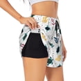 thumbnail image 2 of Disketp Turtles And Corals Print Women's Shorts Workout Shorts for Athletic Gym Running Shorts with Phone Pockets Small, 2 of 8