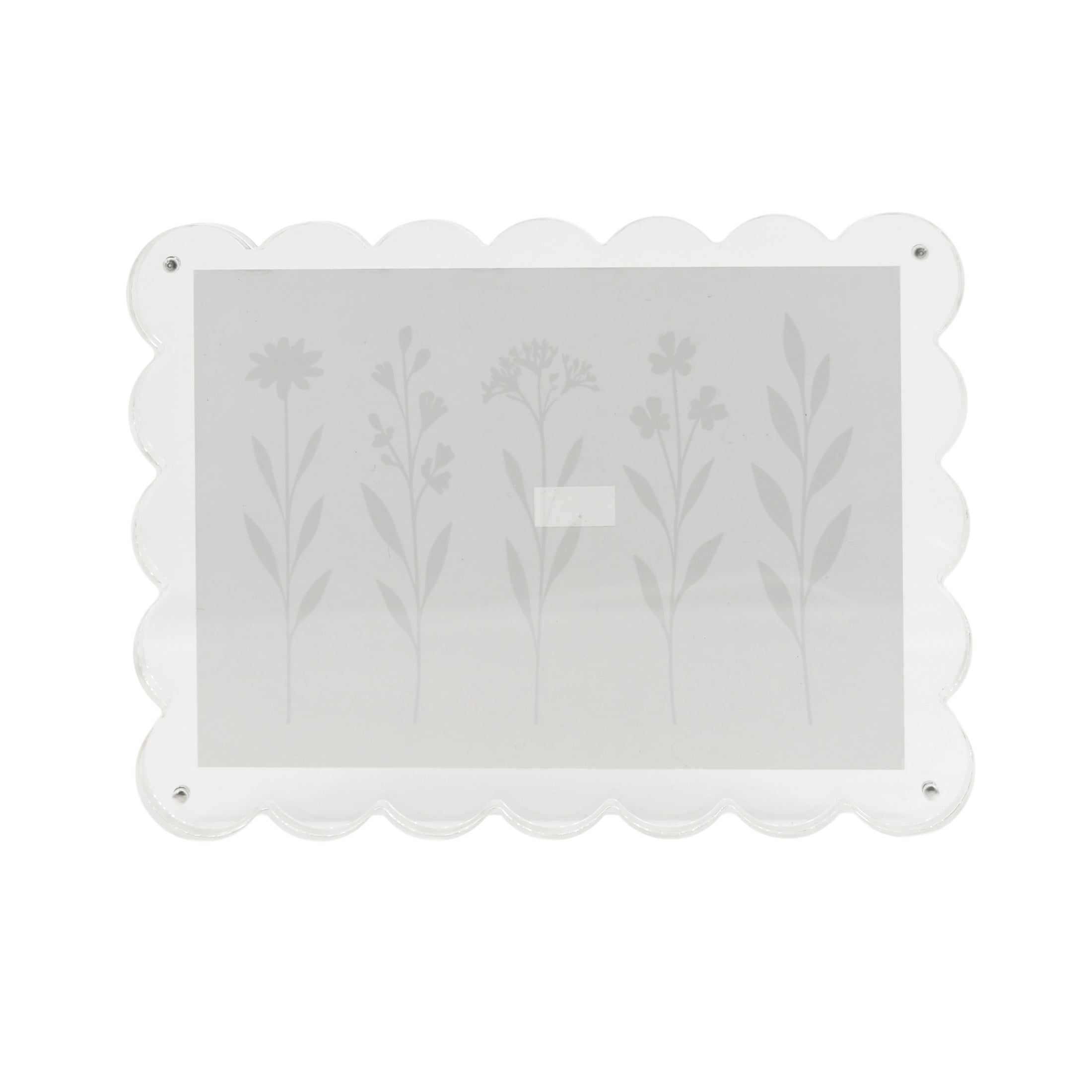 Snap Acrylic Block Frame 5x7 Scalloped Photo Holder