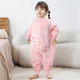 thumbnail image 5 of WIBACKER 9M-6Y Baby Warm Flannel Sleeping Bag with Feet, Rabbit Sleepsuit, Kids Toddler Girls Double Zipper Wearable Sleep Sack, 5 of 12