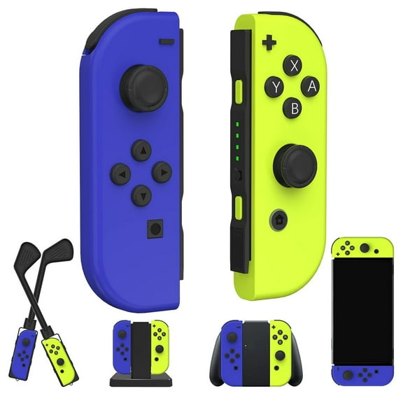 JoyPad for Nintendo Switch Controller,Wireless Support Dual Vibration/Wake-up Function/Motion Control Pink/Green