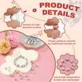 thumbnail image 3 of Uxcell 50 Pcs Ceramic Beads for Jewelry Making, 8mm Flower Printed Porcelain Beads Handmade Glazing Beading Supplies for Earring Necklace Bracelets DIY Crafts, Red Orchid, 3 of 6