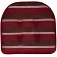 thumbnail image 3 of Bradford Striped U-Shaped Memory Foam Chair Pad Burgundy 6-Pack, 3 of 6