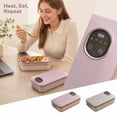 thumbnail image 2 of Electric Lunch Box Rechargeable Cordless Heated Portable Warmer for Work Travel Adults Men Women Gray, 2 of 6