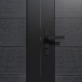 thumbnail image 4 of Mondaria Wood Plastic Privacy Double Fence Gate 6ft(H) x 8ft(W), Metal Frame with Knob Kits, Durable Composite Outdoor Gate,Black, 4 of 9